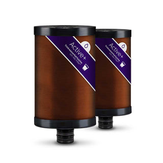 Doppelpack Active Plus Filterkartusche. Polymer Kartusche mit Aufnahmen aus Biopolymeren