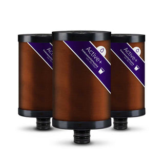 3er Pack Active Plus Filterkartusche. Polymer Kartusche mit Aufnahmen aus Biopolymeren