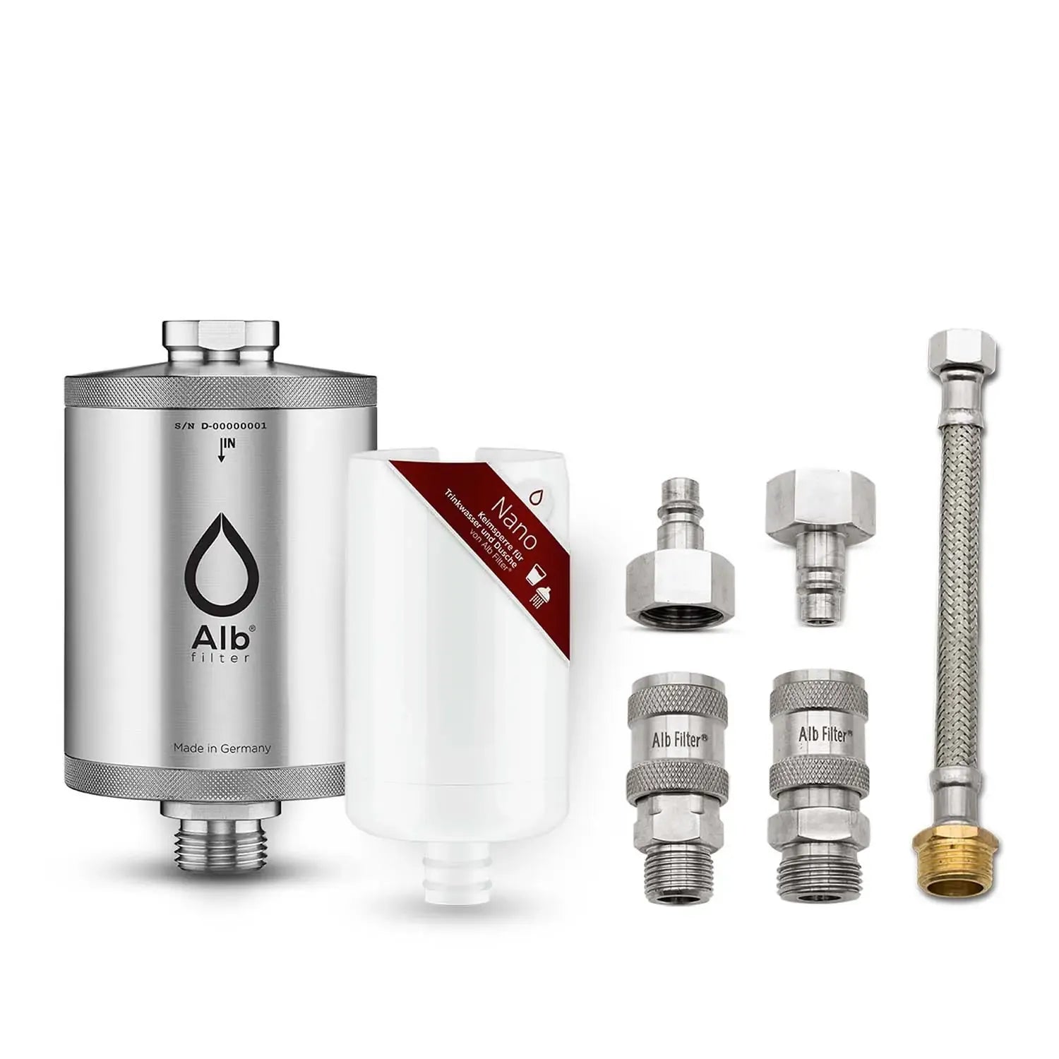 Alb Filter - Trinkwasserfilter Nano Edelstahl / Schnellkupplung / ohne Protect