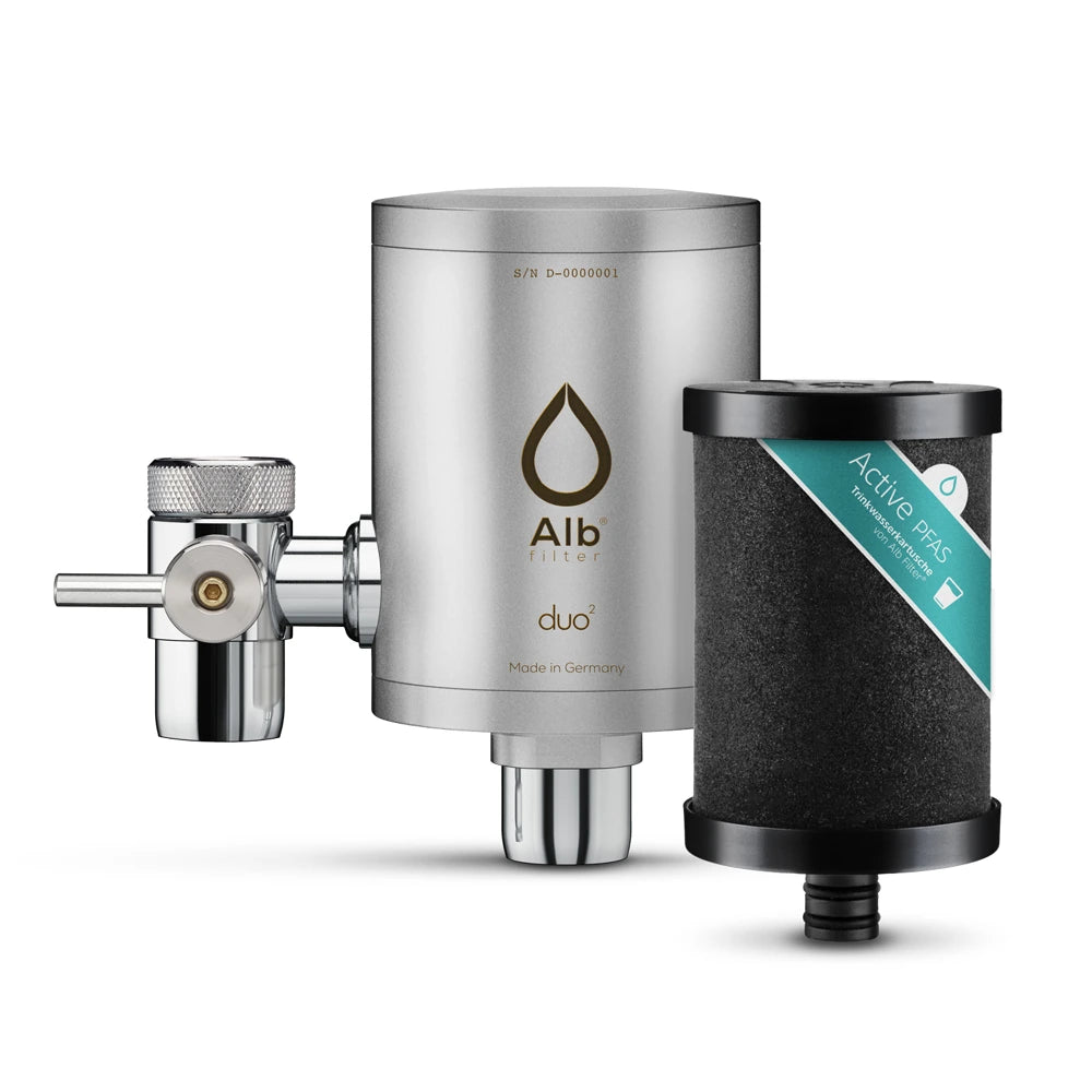 Alb Filter Duo Edelstahl mattiert mit Active PFAS Kartusche