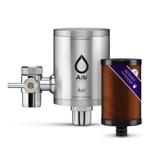 Duo Edelstahl Wasserhahnfilter mit ActivePlus Filterkartusche