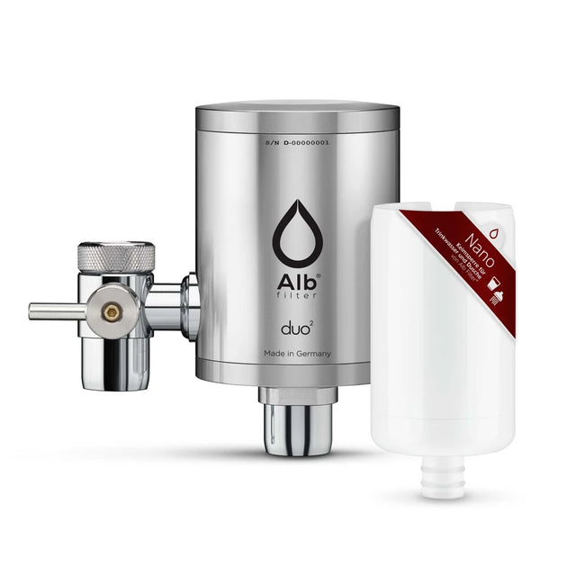 Alb Filter - Duo Nano - Wasserfilter für den Wasserhahn Edelstahl Natur