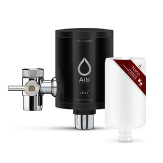 Alb Filter - Duo Nano - Wasserfilter für den Wasserhahn Edelstahl Schwarz
