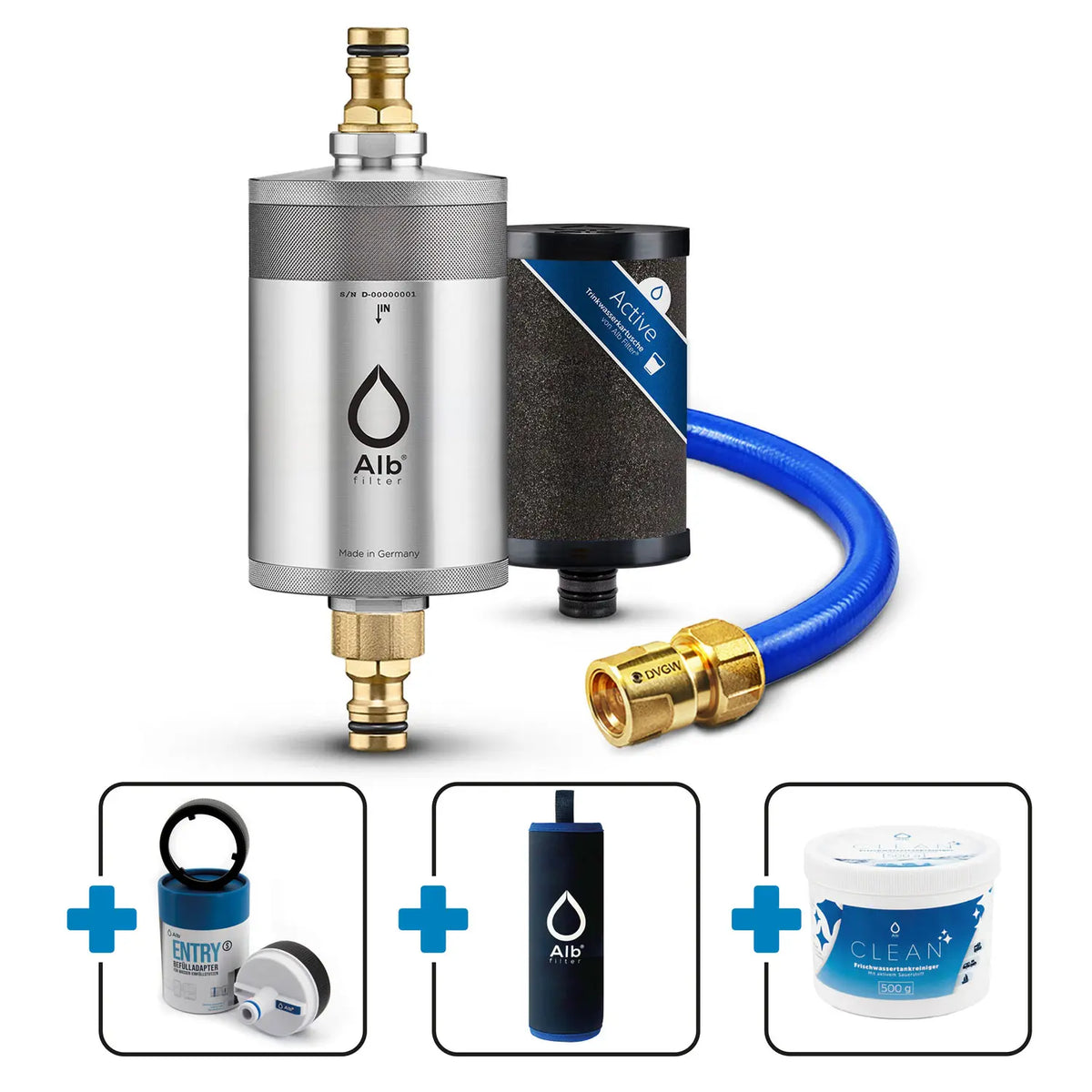 Alb Filter Mobil Active Protect Camping-Bundle – Trinkwasserfilter-Set mit Vorfilter fürs Wohnmobil