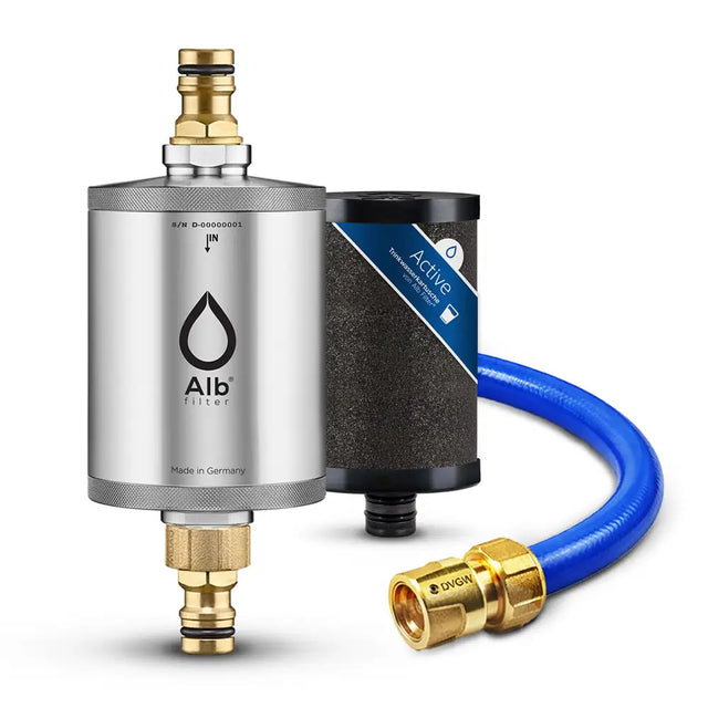 Produktbild Alb Filter Mobil Active Edelstahl mit Kartuschen und Schlauch