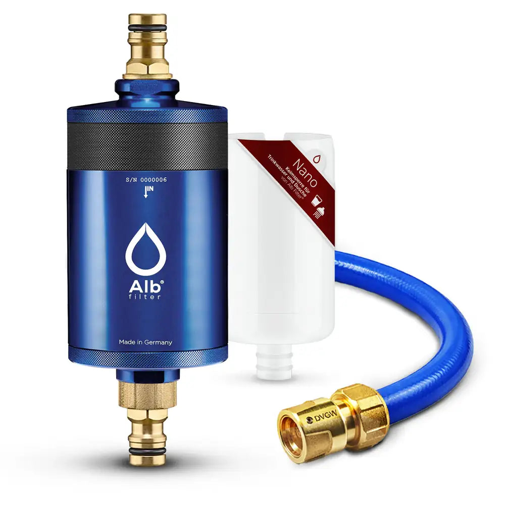 Produktbild Alb Filter Mobil Aluminium Blau Protect mit Kartuschen und Schlauch