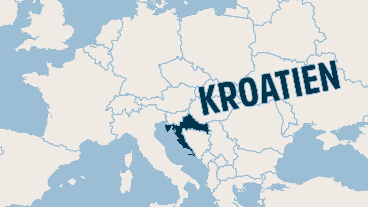 Titelbild zum Ratgeber Trinkwasser Kroatien: 2,5 % Beanstandungen im Wassernetz 2025, mit Werten für Istrien, Krk, Split und Zadar.