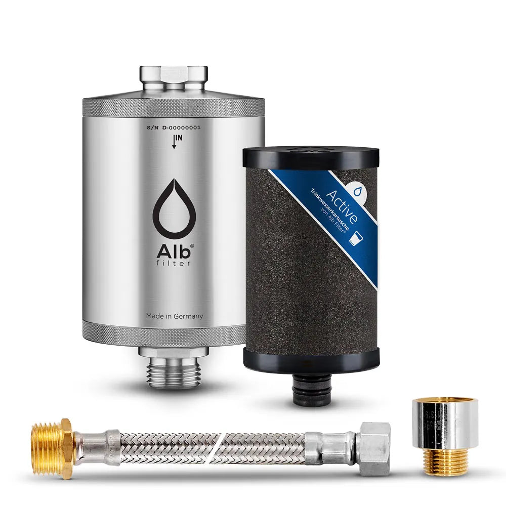 Alb Filter - Trinkwasserfilter Active Edelstahl / Anschluss-Set: Standard / ohne Protect