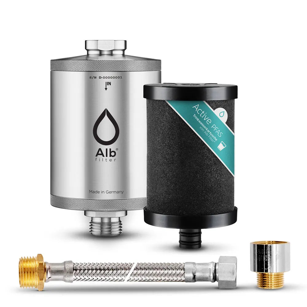 Produktbild Alb Filter Element mit Active PFAS Kartusche und Standard Anschluss-Set