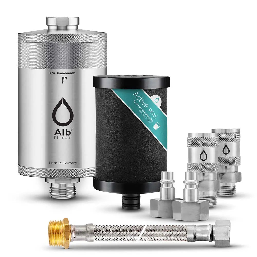 Produktbild Alb Filter Element Protect mit Active PFAS Kartusche und Schnellanschluss-Set