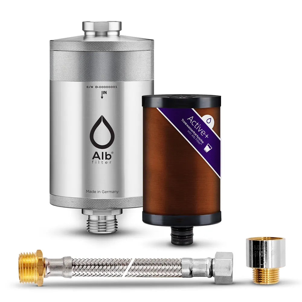 Alb Filter - Trinkwasserfilter Active Plus Edelstahl / Anschluss-Set: Standard / mit Protect