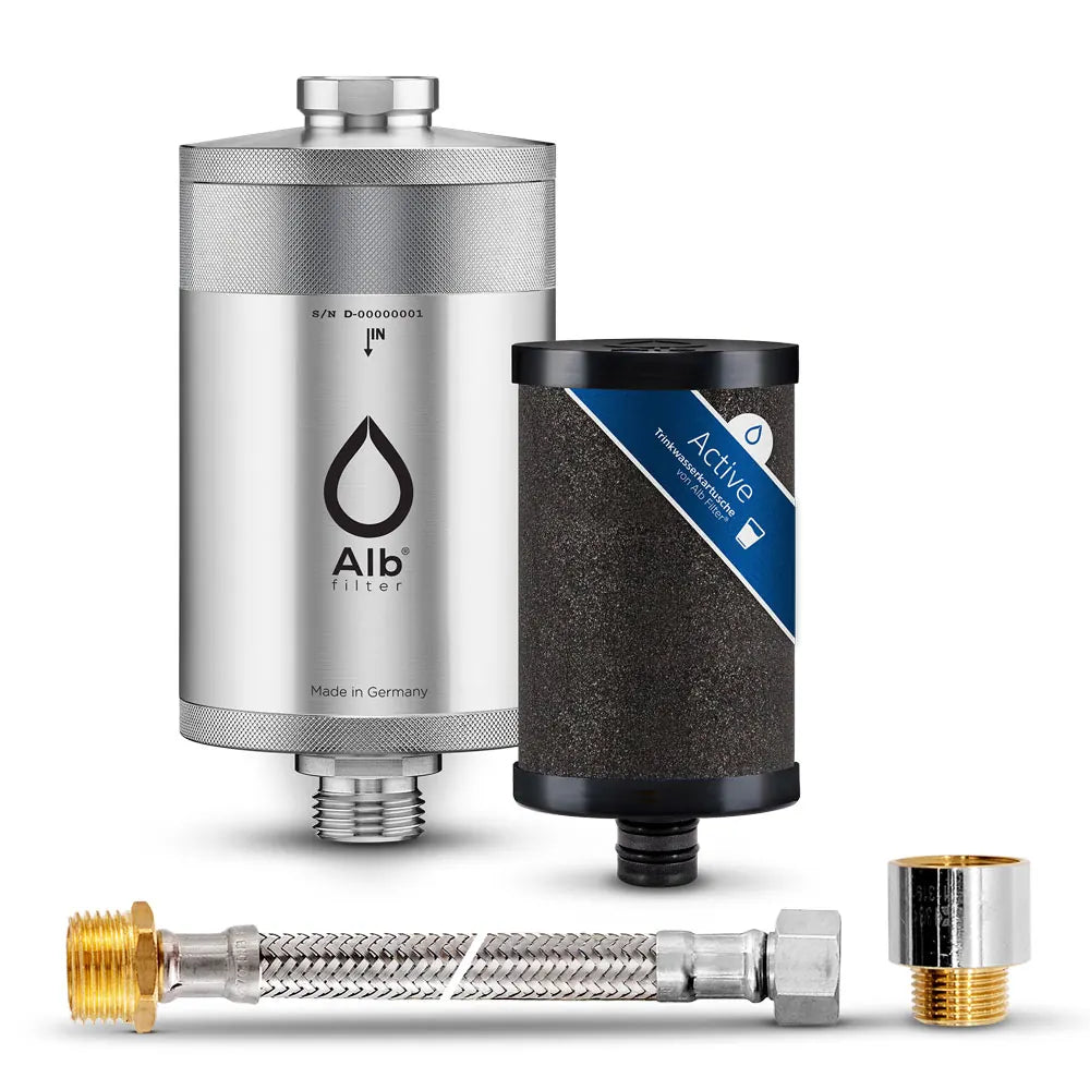 Alb Filter - Trinkwasserfilter Active Edelstahl / Anschluss-Set: Standard / mit Protect
