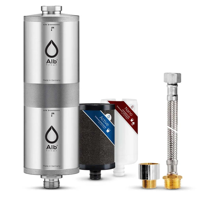 Alb Filter - Trinkwasserfilter Fusion Edelstahl / Anschluss-Set: Standard / ohne Protect