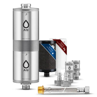 Alb Filter - Trinkwasserfilter Fusion Edelstahl / Anschluss-Set: Schnellkupplung / ohne Protect