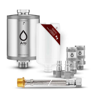 Alb Filter - Trinkwasserfilter Nano Edelstahl / Anschluss-Set: Schnellkupplung / ohne Protect