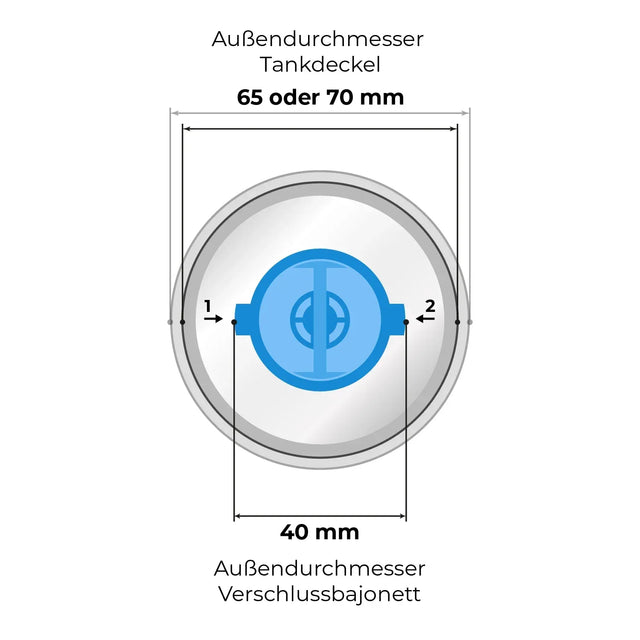 Grafik Fiamma Wechseladapter mit Maßen