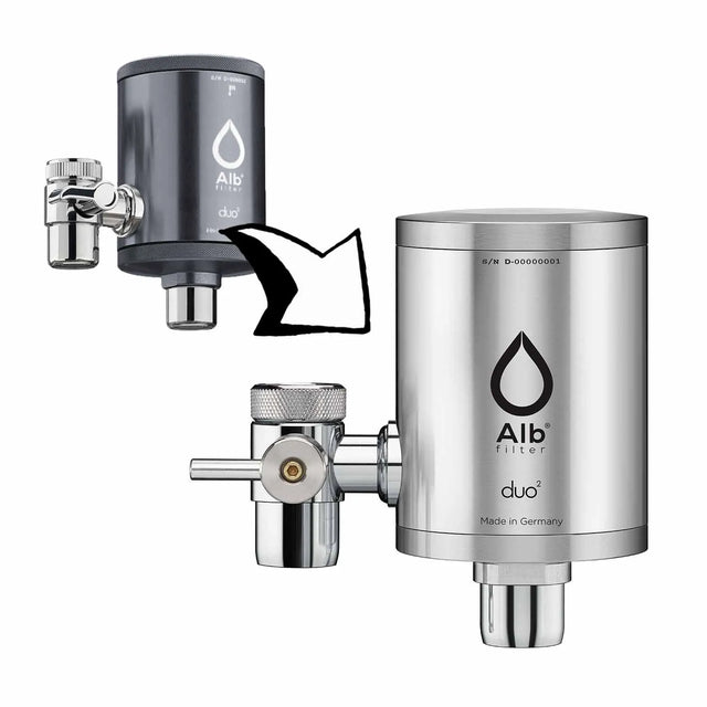 Einmal Edelstahl bitte - Wasserfilter Duo aus Aluminium tauschen zu Edelstahl