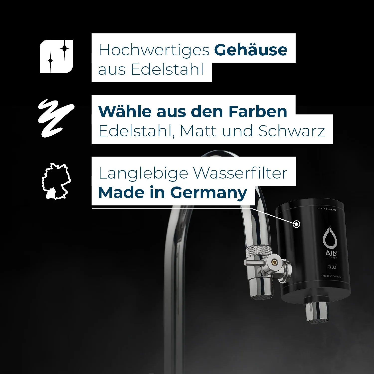 Alb Filter - Duo Nano - Wasserfilter für den Wasserhahn