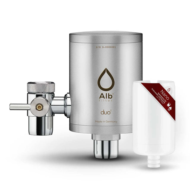 Alb Filter Duo mit Nano-Kartusche in der Farbe Edelstahl Matt