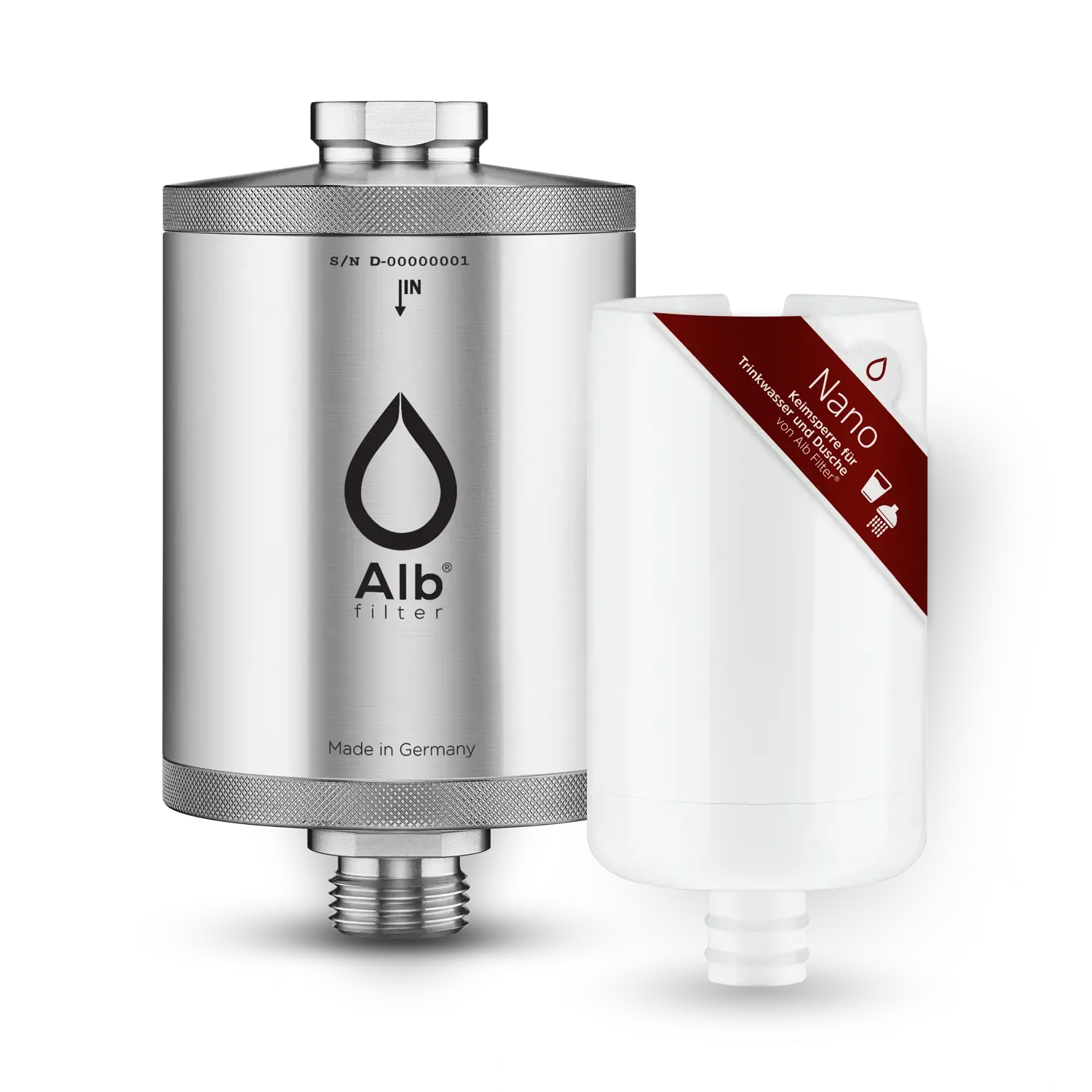 Alb Filter - Duschfilter Nano Edelstahl Natur / ohne Protect