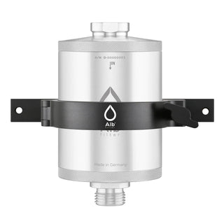 Wall bracket with Alb stainless steel water filter housing