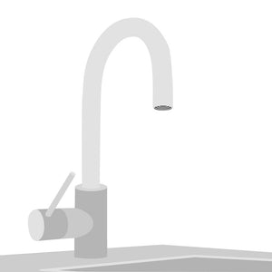 Zeichnung eines Wasserhahns mit Innengewinde. Ohne Perlator