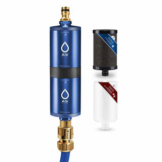 Alb Filter - FUSION Active und Nano Trinkwasserfilter | Camping-Set: Mobil Blau