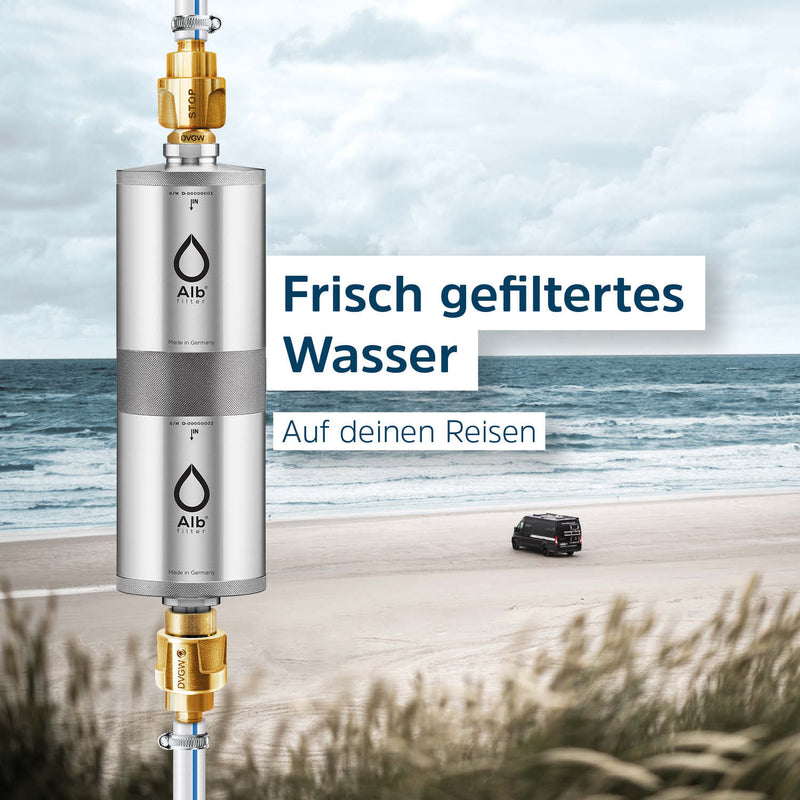 Alb Filter Fusion (Active & Nano) Trinkwasserfilter - Camping-Set:  Travel Edelstahl Natur für Festeinbau seit 1987