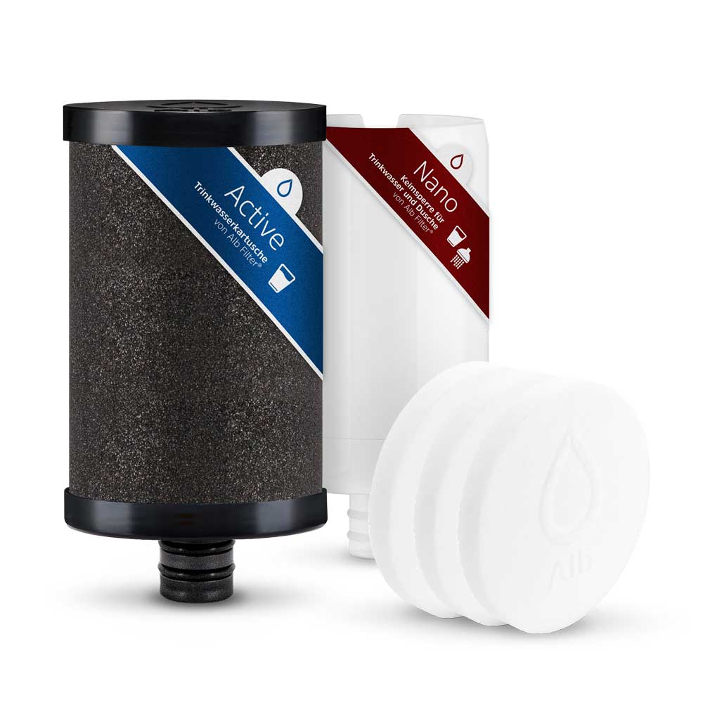 Fusion Ersatzkartuschen Set inkl. Filterpads. Bestehend aus Active und Nano Kartusche sowie 3x Filterpads