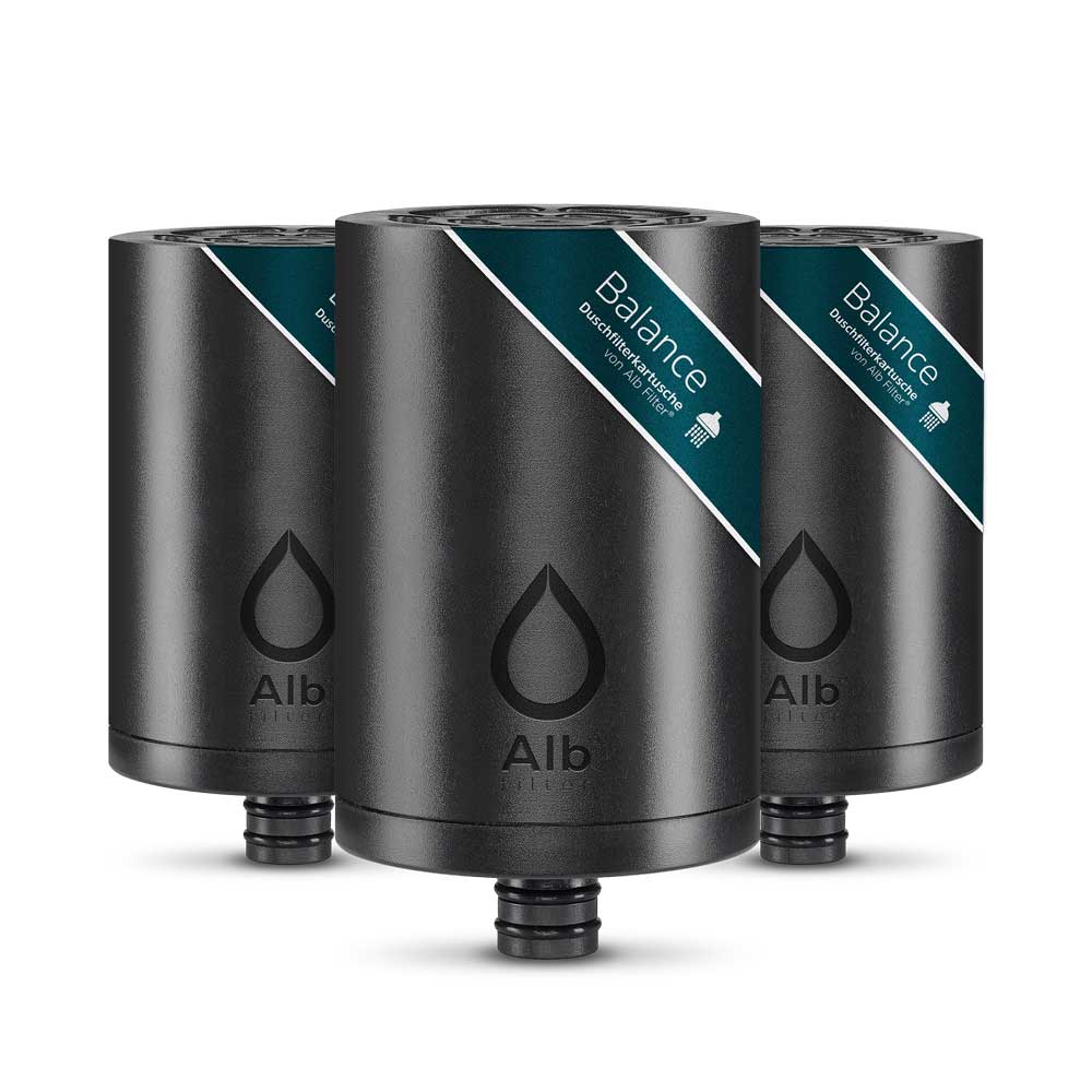 3er Pack Duschfilter Kartusche Balance gegen Schadstoffe. Mit Mineralisierungsstufe