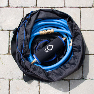 Hose bag with water filter for filling