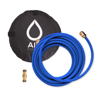 Hose set with drinking water hose and coupling in hose bag