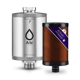 Stainless steel water filter with Active Plus filter cartridge