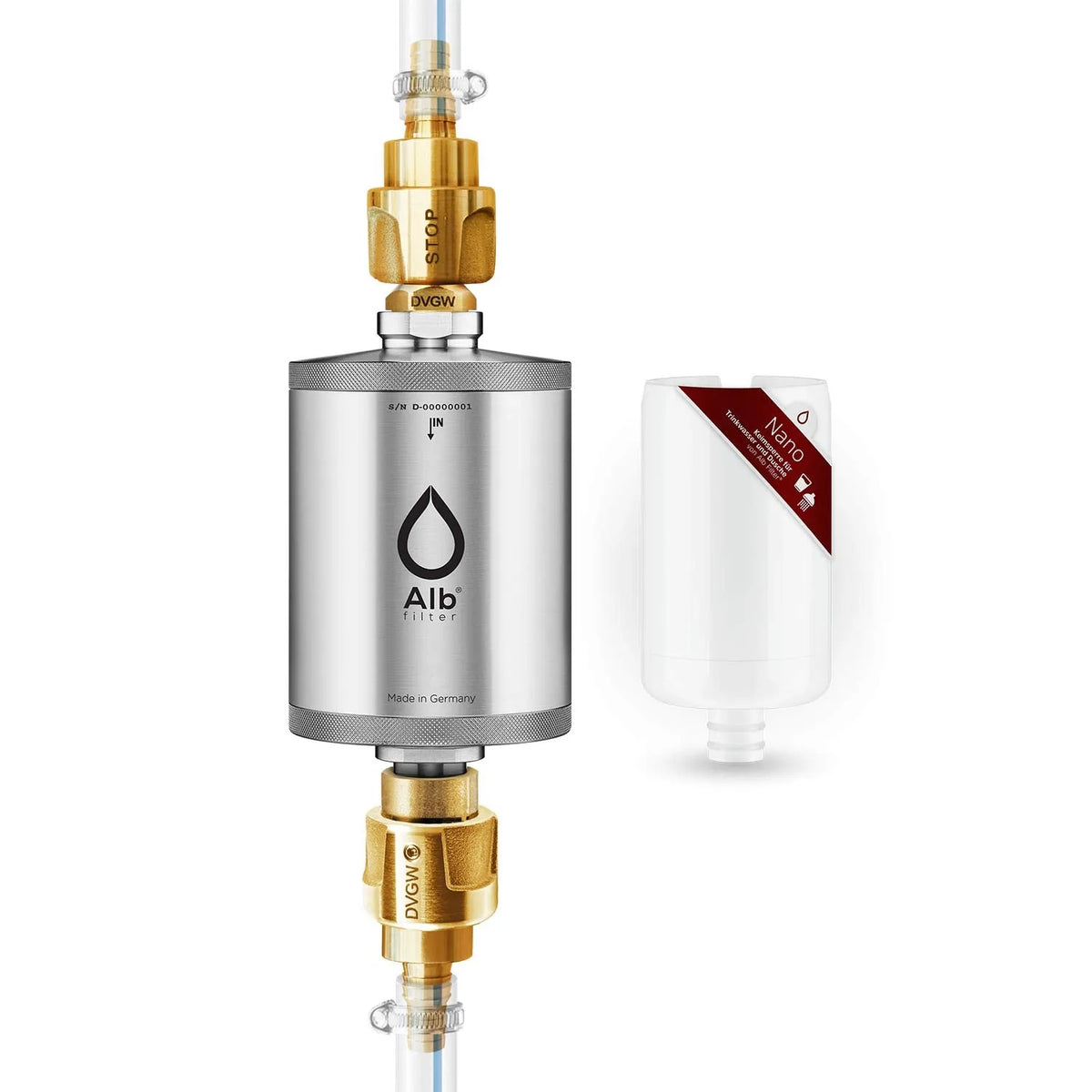Alb Filter Travel Nano – Festeinbau-Bakterienfilter mit Schlauch fürs Wohnmobil