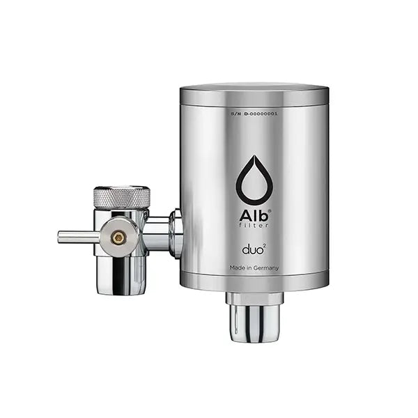 Alb Filter Duo Edelstahl-Wasserfiltergehäuse, Frontalansicht