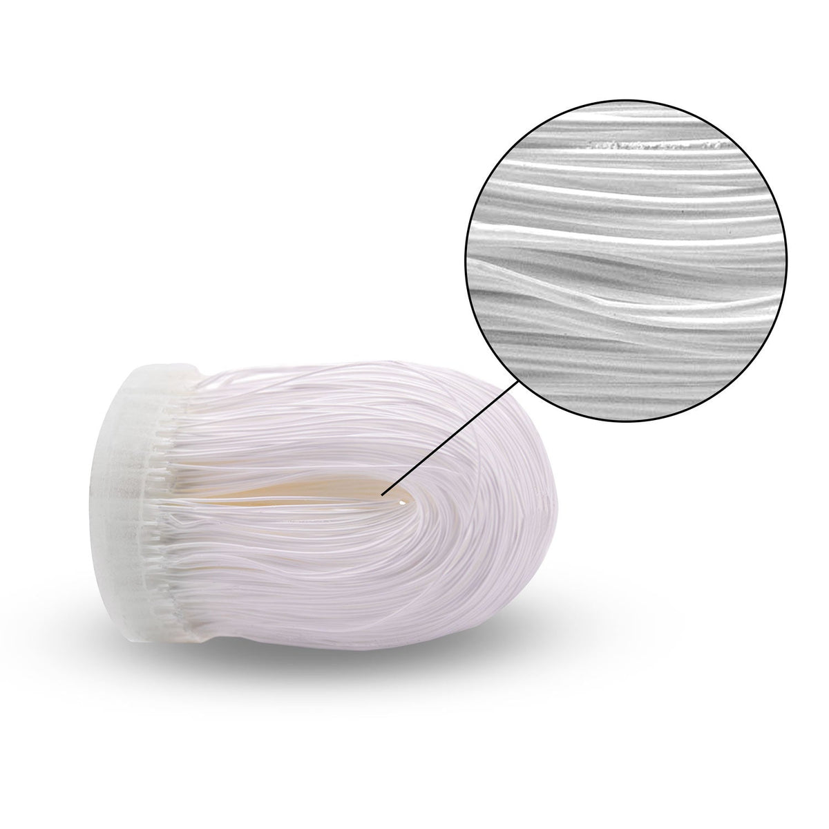 Alb Filter Duschfilter Nano im Schnitt: Die zertifizierte Hohlfasermembran erreicht Reduktionsstandard Log6 und hält 99,9999 % der Keime zurück.