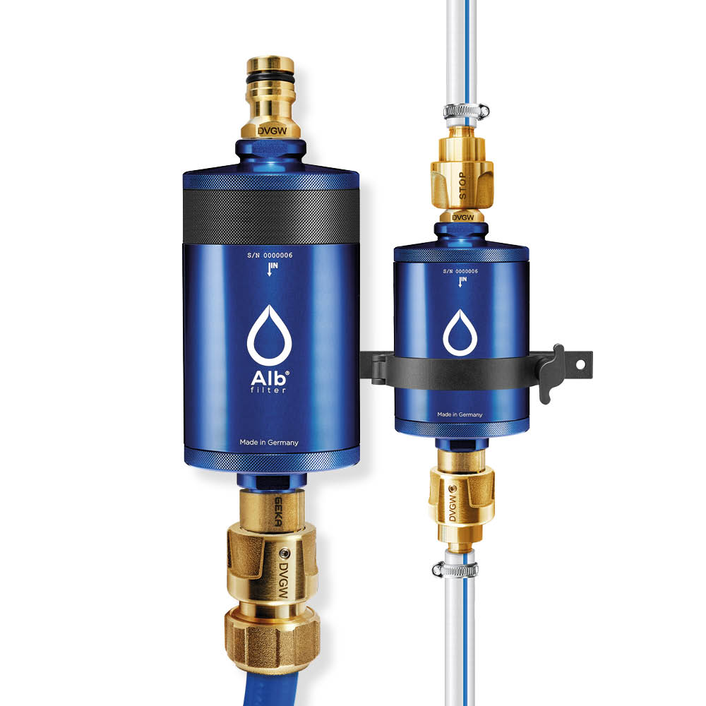 Alb Filter Pro Camper Set: Die Nano Filterkartusche mit Hohlfasermembran hat eine Porengröße von 0,1 Mikrometer und wird spätestens alle 6 Monate gewechselt.
