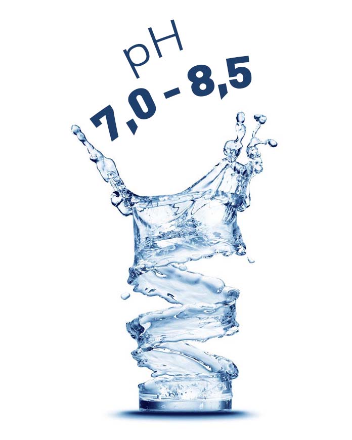 Glas Leitungswasser: Ein niedriger pH-Wert erhöht die Calcitlösekapazität und damit die Fähigkeit des Wassers, Kalk aus Rohrleitungen zu lösen.