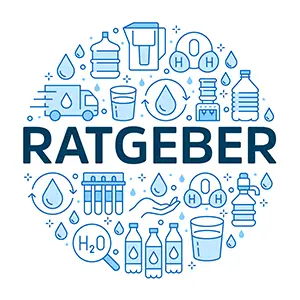 Alb Filter Logo-Illustration zum Ratgeber-Bereich mit Informationen zu Wasserqualität, Filtern und Wasser auf Reisen.